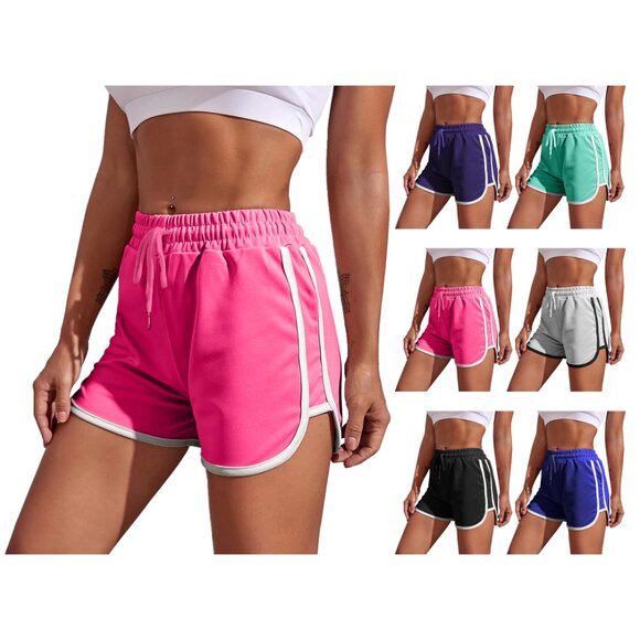 Women's Dolphin Shorts Soft Comfy Elastic Waist Athletic Workout Yoga Pants - Picture 12 of 16